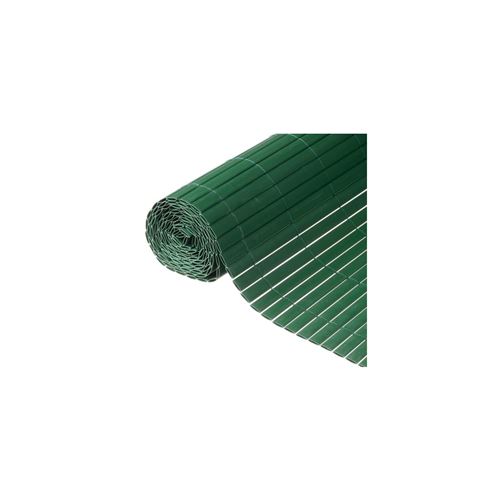 NATURE Canisse double face PVC - 1500 g/m² - Set de fixation - Vert - 1 x 3 m