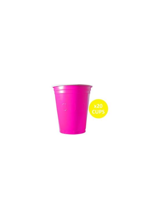 20 Gobelets Americains Roses - Rose