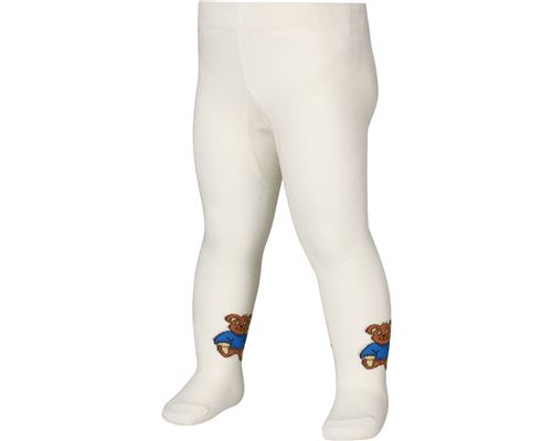 Playshoes collants Beerfilles coton blanc/brun/bleu