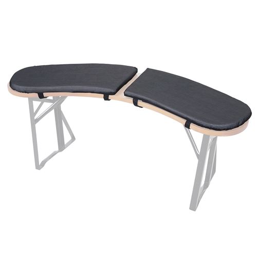2x coussins HWC-D17 pour banc de jardin / banc pliable, anthracite 3x57x30cm