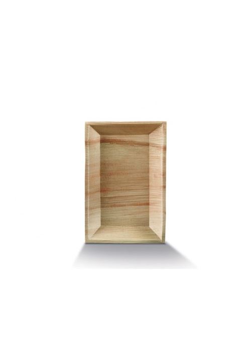 Lot de 25 assiettes compostables en palmier CUADRA 16x25 cm