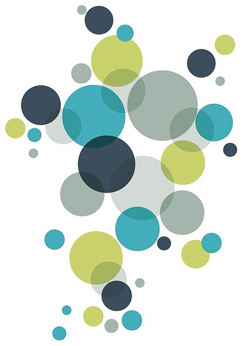Cep 2151003001 Autocollant Bulles Plastique/Encre Gris/Bleu/Vert 66 x 45,5 cm