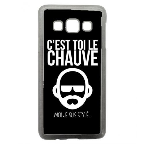 Coque transparente galaxy a7 c est toi le chauve moi je suis styl 1
