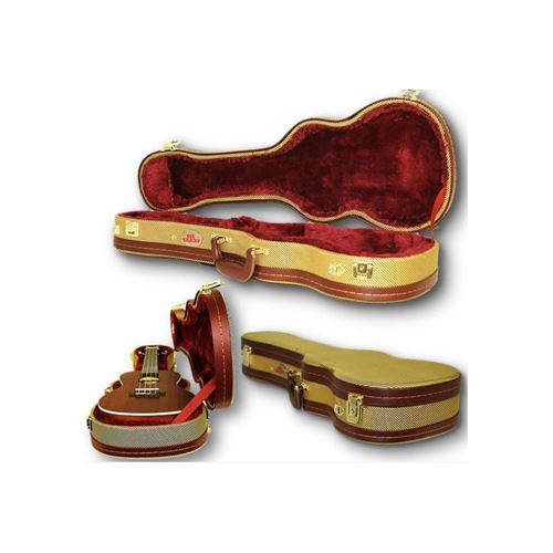 Etui tweed ukulele concert Kala Uke Crazy TCC