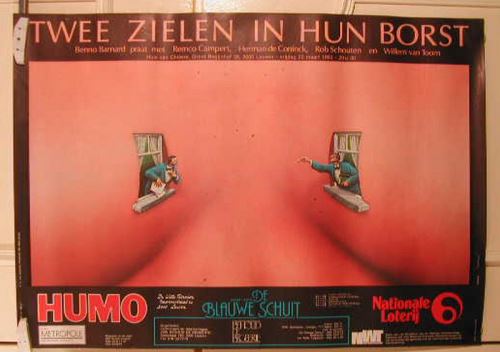 Twee zielen in hun borst - 42x60 cm - AFFICHE / POSTER