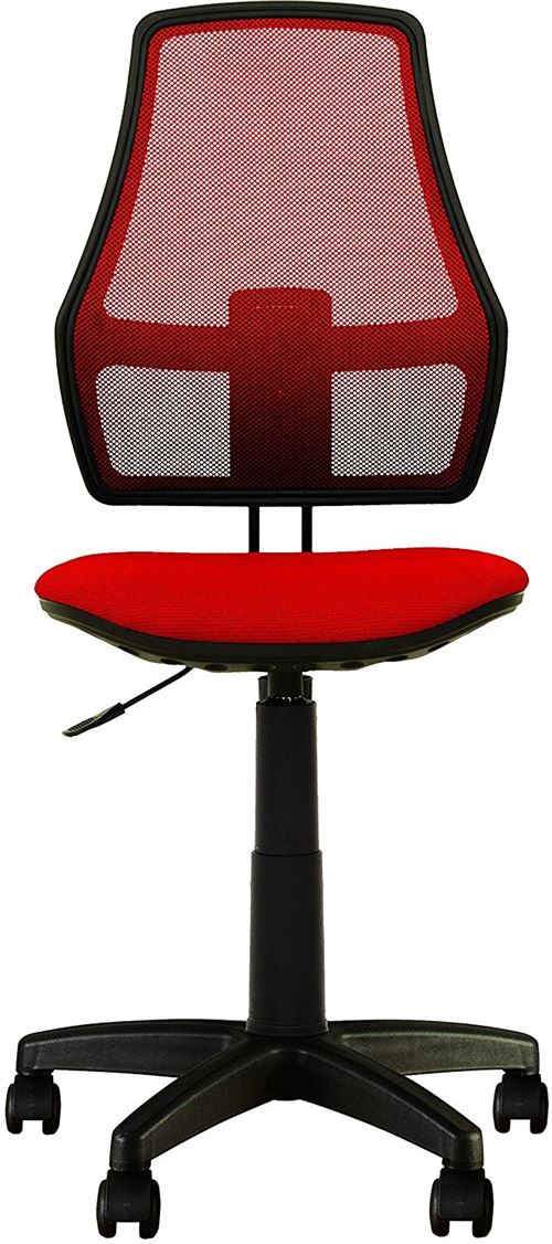 Fauteuil, chaise de bureau pour enfant fox dossier en maille tissu rouge