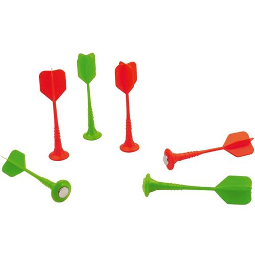 Fléchettes magnétiques x6 jaune rouge