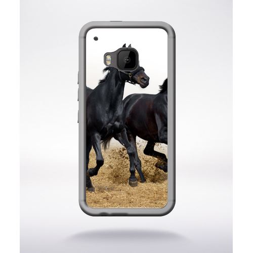 Coque Black Horses Compatible Htc One M9 Transparent