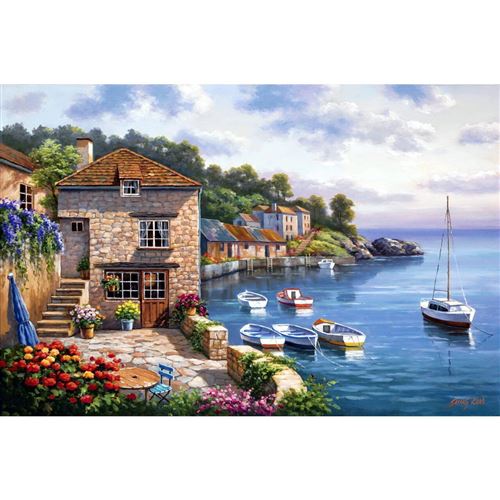 Puzzle 1000 Pièces : Sung Kim : Le Jardin Sur Le Port, Perre / Anatolian