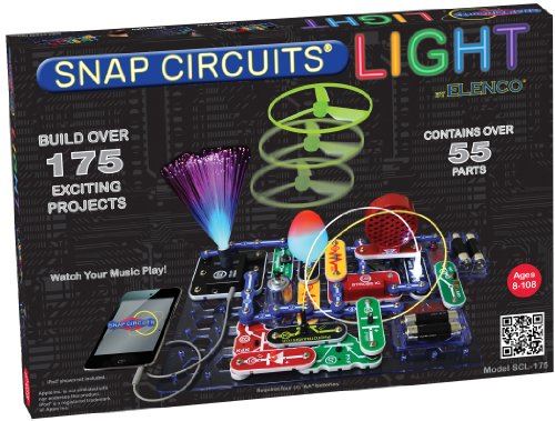 Snap Circuits SCL-175 Lights Electronics Exploration Kit Over 175 Exciting STEM Projects 4-Color Project Manual 55 Snap Modules Unlimited Fun