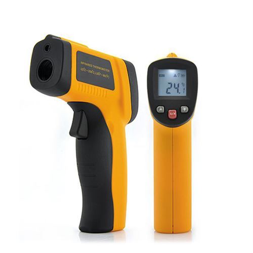 Yonis Jaune Thermomètre Infrarouge Pistolet Laser Électronique Sans Contact Max 550°C