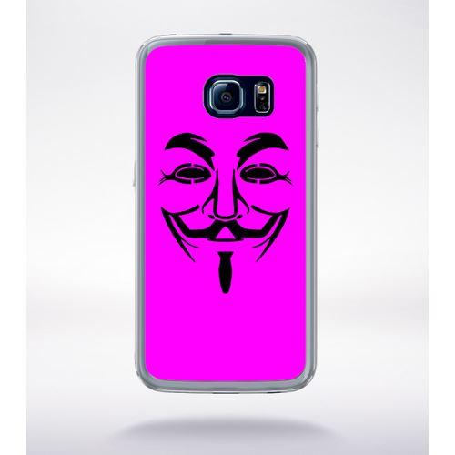 Coque Anonymous Rose Compatible Samsung Galaxy S6 Edge Transparent