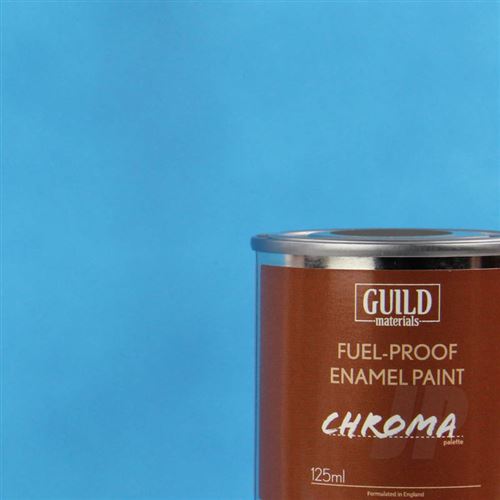 Peinture Chroma Matt Enamel (résistant Carburant) Bleu Clair - Light Blue (pot 125ml) - Guild Materials