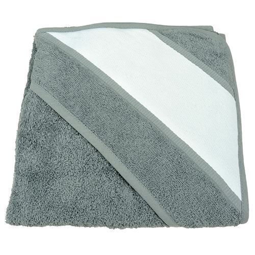 A&R Towels - Serviette à capuche pour bébé / enfant en bas âge (Taille unique) (Gris) - UTRW6045