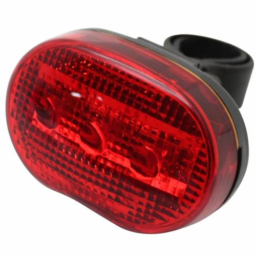Eclairage velo a pile arriere sur tige de selle arriere marwi 404 a leds noir livre avec 2 piles aaa