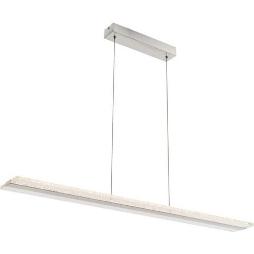 Suspension led en nickel mat 150x12x100cm globo lighting 68193h