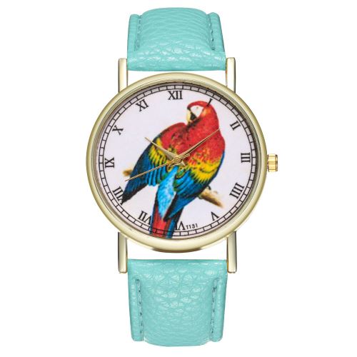 Nouveau bracelet en cuir Montres pour hommes et femmes à la mode Montre à quartz Montres pour hommes et femmes T131-AMenthe verte