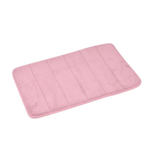 Tapis de bain Mémoire de forme uni Rose poudré