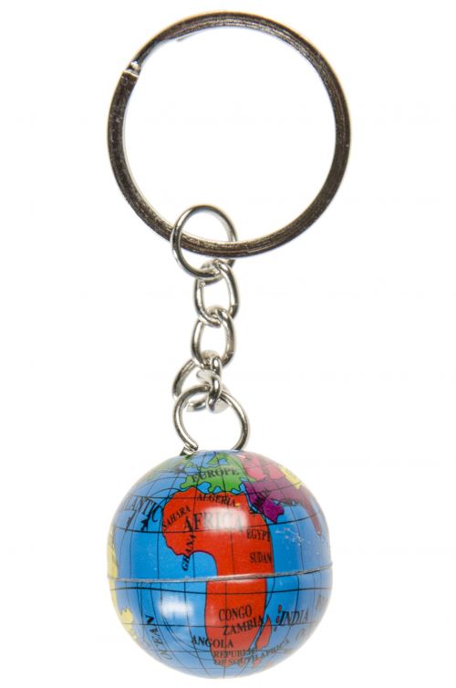 LG-Imports porte-clés globe globe 2,5 cm bleu