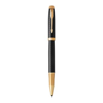 PARKER IM Premium Stylo roller, Noir, Recharge noire pointe fine, Coffret cadeau