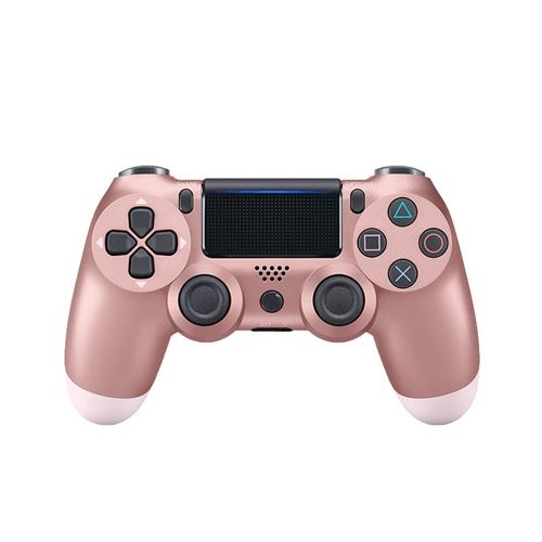 Manette générique Sans Fil Bluetooth compatible pour PS4 Or rose