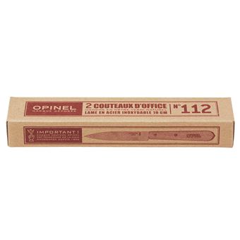 Set 2 Couteaux Office Opinel N 112 Lame 10 Cm Inox