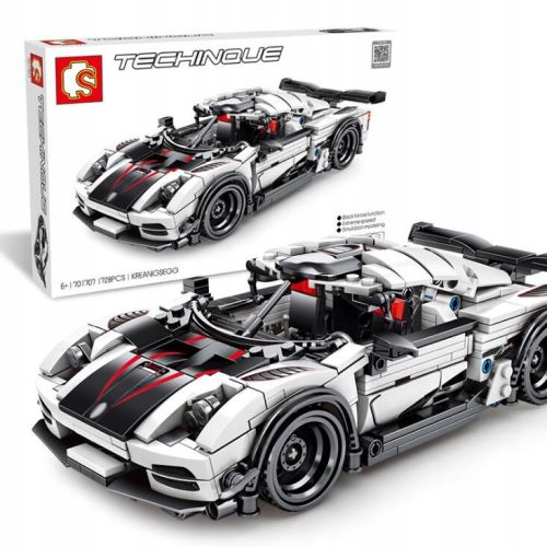 Puzzle HSLA Koenigsegg Lego modèle de voiture blocs assemblés blanc