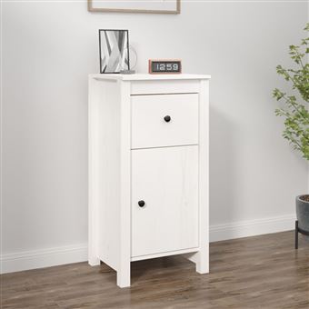 vidaXL Buffet blanc 40x35x80 cm bois massif de pin813756 - 1