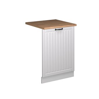Vicco Façade de lave-vaisselle Fame-Line, Blanc campagne, 60cm , PT Chêne - 1