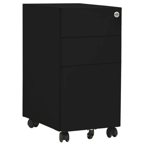 Vidaxl Noir Classeur Mobile - Image 3