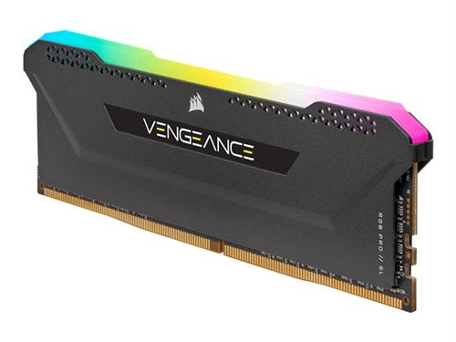 Corsair Vengeance Rgb Pro Sl - Ddr4 - Kit - 16 Go: 2 X 8 Go - Dimm 288 Broches - 3200 Mhz / Pc4-25600 - Cl16 - 1.35 V - Mémoire Sans Tampon - Non Ecc - Noir