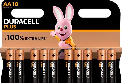 Pile AA Duracell LR06 - Blister de 10 piles