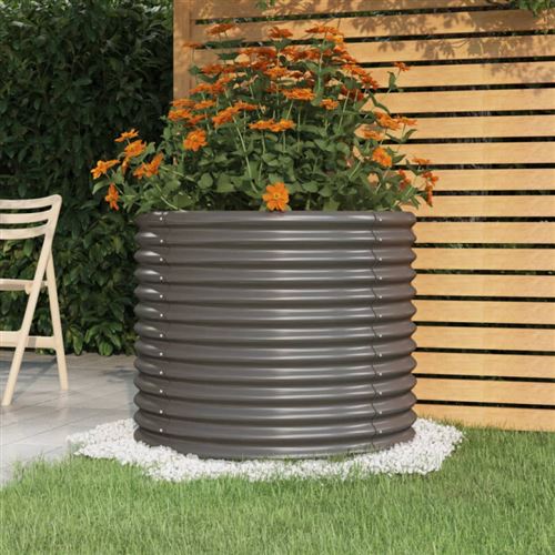VIDAXL - Carré Potager - Acier - Gris - 80x80x68 cm - Image 3