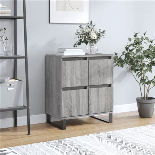 VIDAXL - Buffet - Sonoma - Gris - 60x35x70 cm - Image 3
