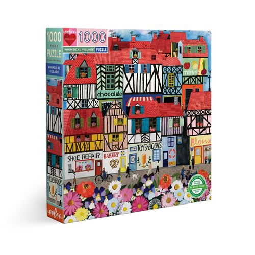 Puzzle carton adulte 1000 pieces WHIMSICAL VILLAGE EEBOO Carton Multicolore