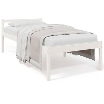 Cadre de lit pour matelas 100x200 cm en bois avec finition