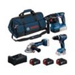 Kit 3 outils sans fil Bosch Professional 18V 3 batteries 5 Ah