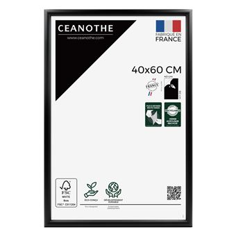 Cadre Photo 40x60 cm Noir pour exposition - Convient au Poster Photo Paysages et A3 – Verre acrylique Incassable Collection Essentiel  - Fabriqué en France - 1