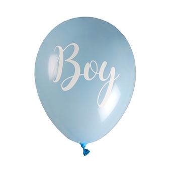 8 ballons latex baby shower boy ø23cm bleu - chalayer 000765900000006 - 1