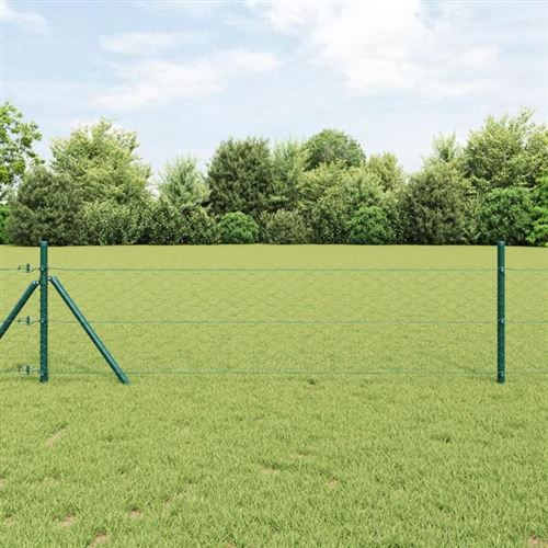 Non Communiqué Vert Clôture Hexagonale Vidaxl E 0,4X25 M Acier 3352659