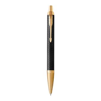 PARKER IM Premium Stylo bille, noir, recharge bleue pointe moyenne, Coffret cadeau