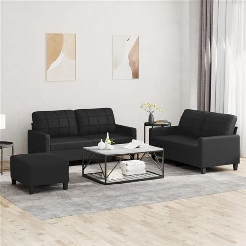 Non Communiqué Noir Canape Droit Vidaxl 2 Places En Simili-Cuir 77 X 138 X 41 Cm
