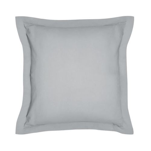 Taie d'oreiller Essential - 63 x 63+5 cm - 100% Coton uni - Acier