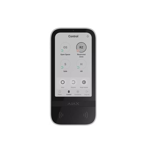 Ajax Systems Blanc Télécommande Sans Fil 5" - Keypadtouchscreenw - Jeweller - Ajax - Image 2