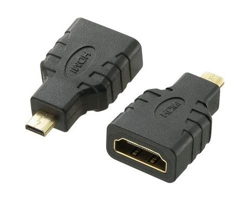 Adaptateur HDMI SpeaKa Professional SP-7870184 [1x HDMI mâle D Micro - 1x HDMI femelle] noir contacts dorés, canal de