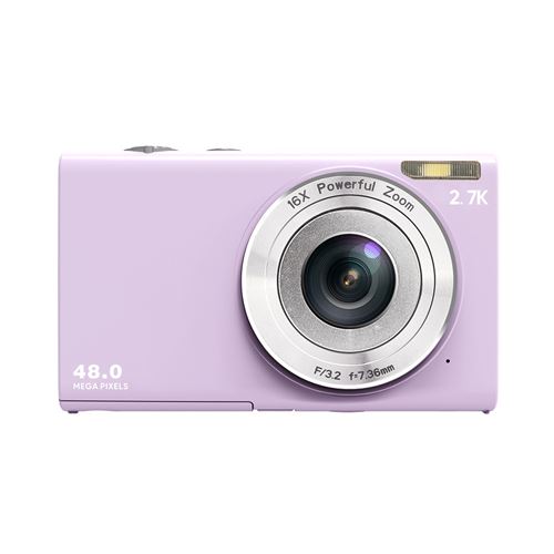 Appareil Photo Num&eacute;rique Compact 48MP - Vid&eacute;o HD 1080P + Carte 32GB + Ecran IPS 2.88"" - Violet