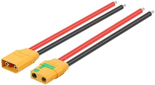 Connecteurs XT90 Femelle-Mâle 10AWG, Anti-Étincelle, Or Laiton, pour Batterie de Scooter/Modélisme, Rouge Jaune RC