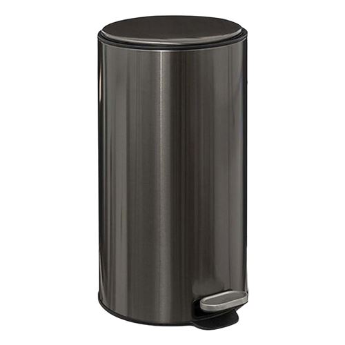 FIVE Simply Smart - Poubelle de Cuisine en Métal "Delta" 30L Inox Noir