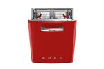 Smeg 50's Style STFABRD3 - Lave-vaisselle - intégrable - Niche - largeur : 60 cm - profondeur : 57.5 cm - hauteur : 82 cm - rouge