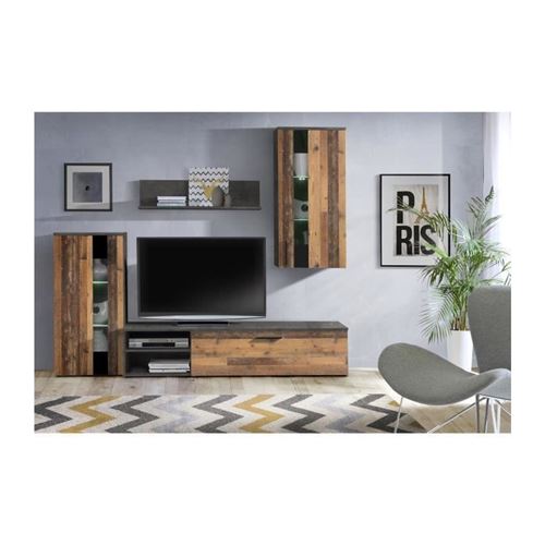 ARANTUS Ensemble meuble TV - 213 x 184 x 41,3 cm